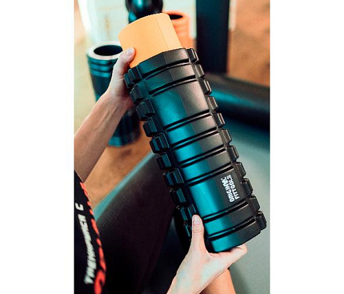 Цилиндр массажный Original FitTools 33 x 14 см черный двойной