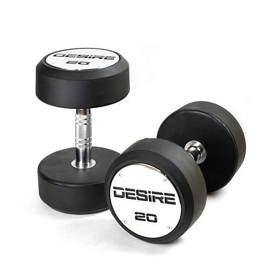 Комплект круглых гантелей (8 пар) Desire Rubber Dumbbells фото4