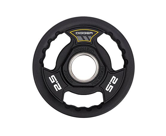 Диск олимпийский полиуретановый 3-х хватовый Hasttings 2,5 кг