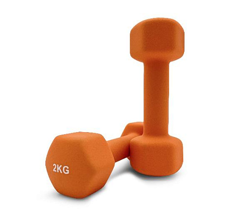Гантель неопреновая Unix Fit 2 кг / шт. Orange