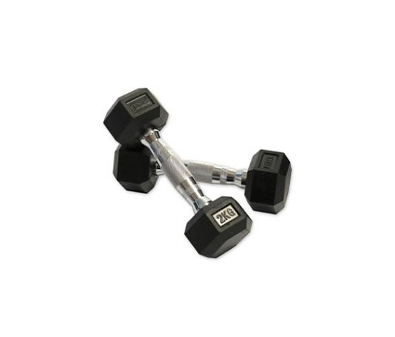 Набор гексагональных гантелей Rebel Fitness 10 пар от 1 до 10 кг фото5