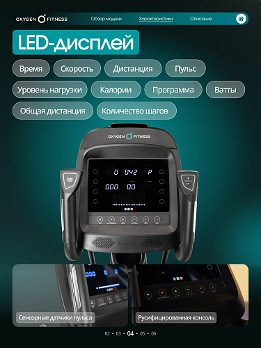 Эллиптический тренажер домашний Oxygen Fitness MINT