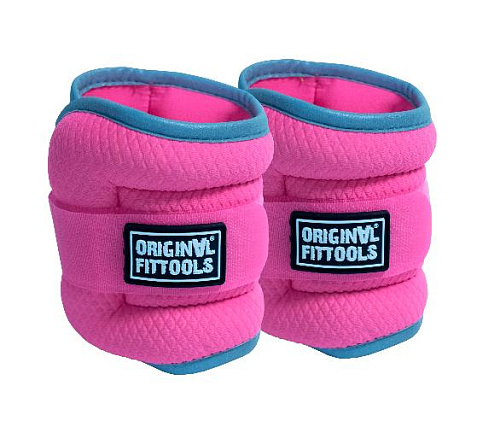 Купить Утяжелители Original FitTools 1 кг розовые (пара) в Москве