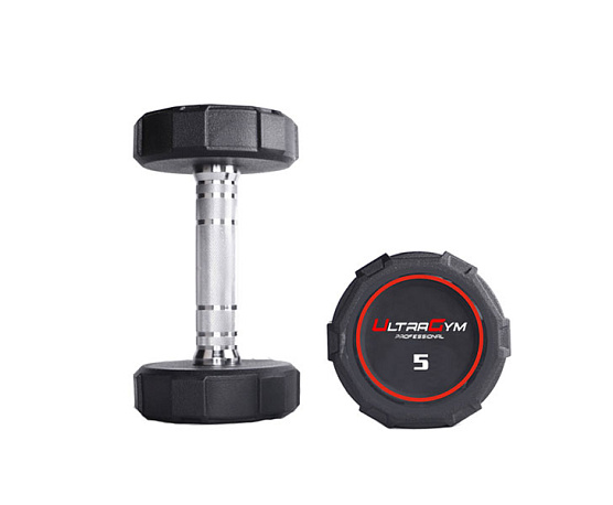 Круглые полиуретановые гантели Ultra Gym UG1032D ряд от 42,5 до 50 кг