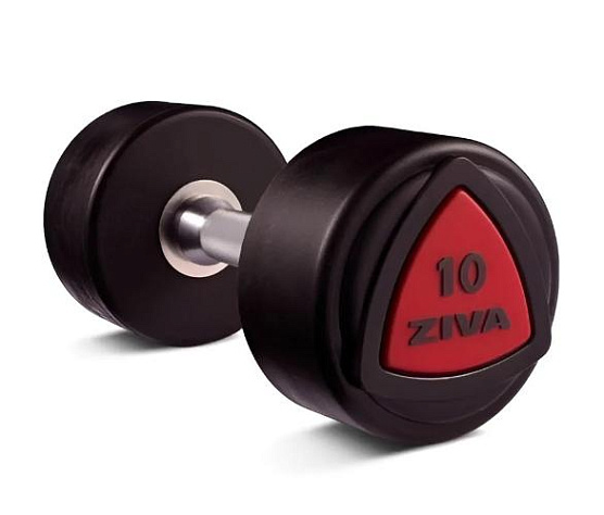 Набор гантелей с уретановым покрытием Ziva 12-30 кг (10 пар)
