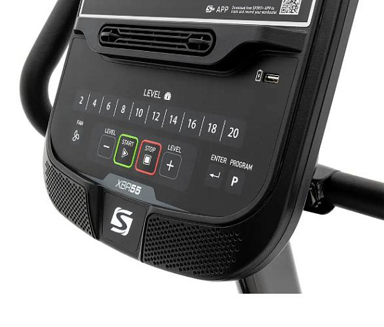 Велотренажер горизонтальный Spirit Fitness XBR55 черный фото9