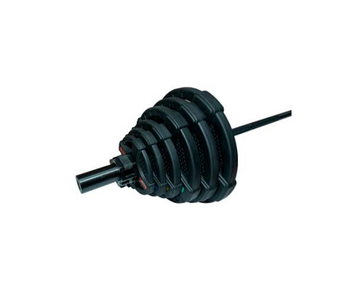 Штанга олимпийская Original FitTools 128 кг (диски с двумя хватами, черный гриф)