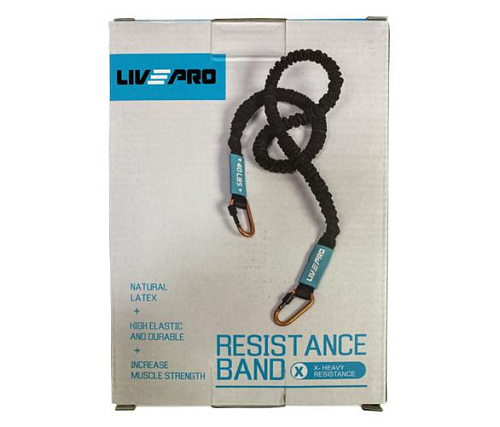 Эспандер эластичный с карабином Livepro LP8401-XH