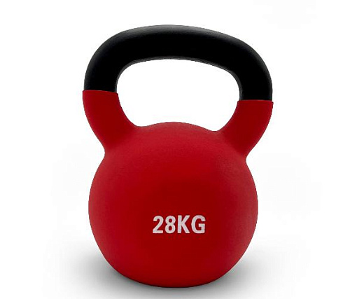 Гиря виниловая Unix Fit 28 кг красная