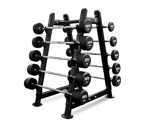 Купить Набор обрезиненных штанг Bronze Gym 10–55 кг, 10 шт, шаг 5 кг в Москве