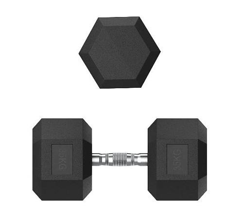 Гантель гексагональная обрезиненная Unix Fit 35 кг / шт.