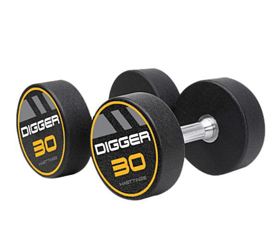 Комплект полиуретановых гантелей Hasttings Digger HD51D4C-27,5-37,5 5 пар 27,5–37,5 кг