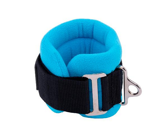 Ремень для тренировки мышц бедра и ягодиц регулируемый Original FitTools (F0-кольцо) синий фото2