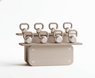 Набор гирь с горизонтальной стойкой Technogym Personal Kettlebells Horizontal Full Set