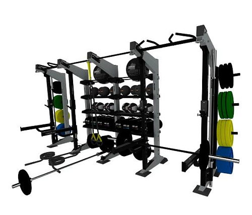 Функциональная стойка 4-модульная Torque X-Create XCFW-4M-X1-05 (односторонняя комплект X1, платинум)