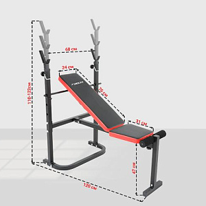 Купить Скамья Unix Fit BENCH 120 силовая со стойками в Москве
