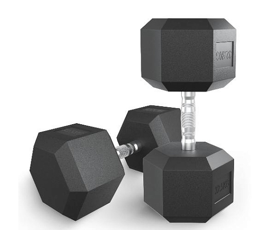 Гантель гексагональная обрезиненная Unix Fit 32,5 кг / шт.