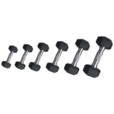 Набор гексагональных гантелей 2,5-50 кг KRAFT Fitness