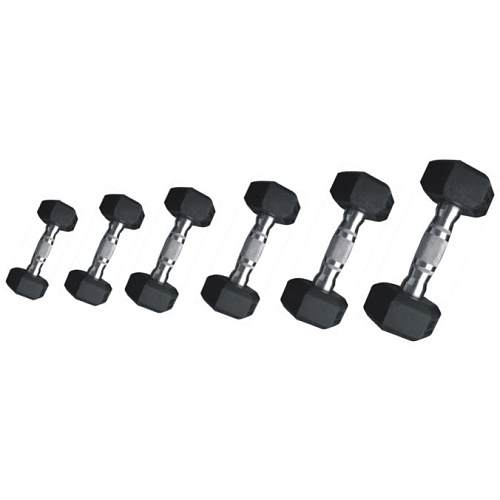 Набор гексагональных гантелей 2,5-25 кг KRAFT Fitness