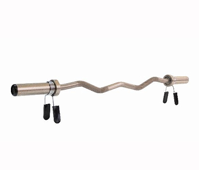 Гриф олимпийский слабоизогнутый Rebel Fitness 47 с упорными подшипниками и замками