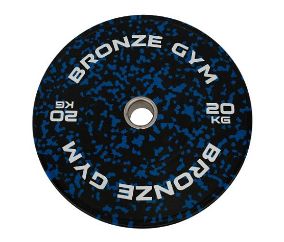 Bronze Gym Диск бамперный камуфляж синий 20кг