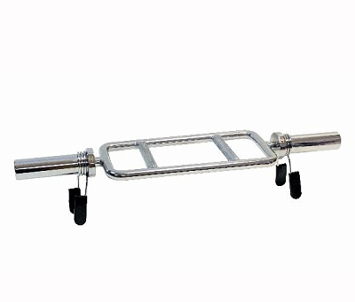 Гриф узкий параллельный хват Rebel Fitness хромированный 34 с замками