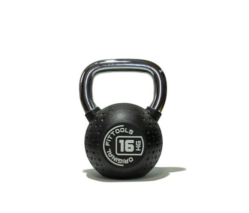 Гиря полиуретановая с хромированной ручкой Original FitTools CPU 16 кг Купить Гиря полиуретановая с хромированной ручкой Original FitTools CPU 16 кг в Москве