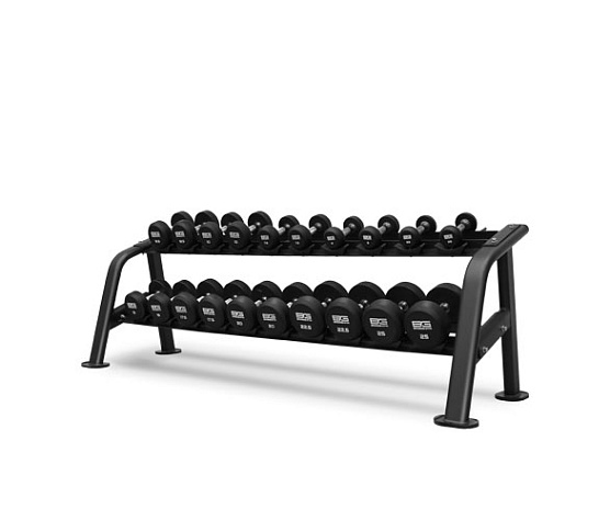 Набор обрезиненных гантелей Bronze Gym 27,5–50 кг, 10 пар, шаг 2,5 кг