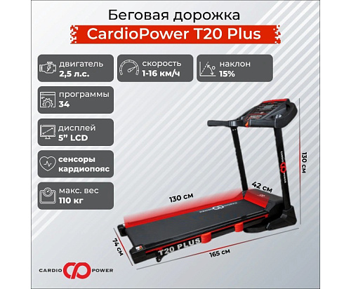 Беговая дорожка CardioPower T20 Plus