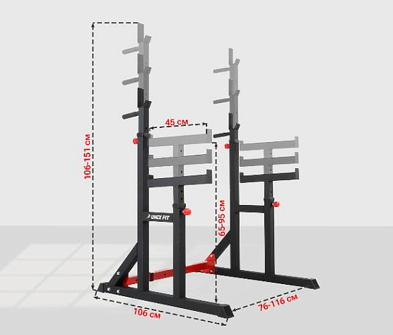 Стойка под штангу Unix Fit FRAME 220 фото10