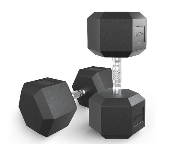 Unix Fit Гантель гексагональная обрезиненная 42,5 кг / шт.