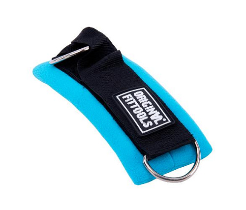 Ремень для тренировки мышц рук регулируемый Original FitTools (D-кольцо) синий