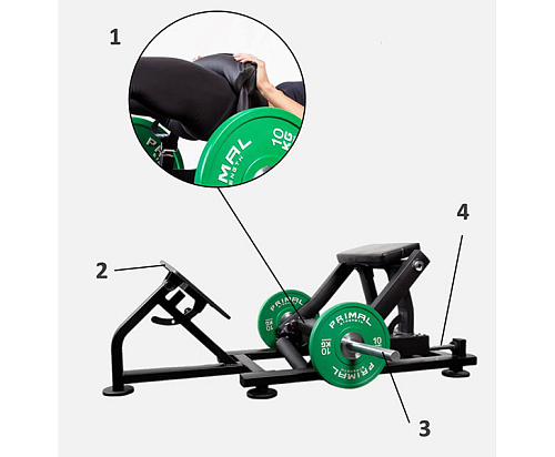 Тренажёр ягодичный мостик Primal PSSS0124