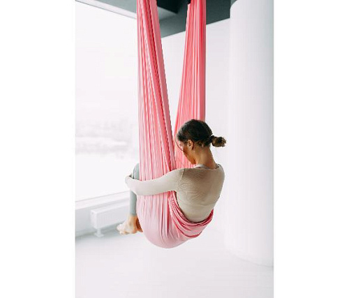 Купить Йога гамак Targex, пастельно-розовый в Москве