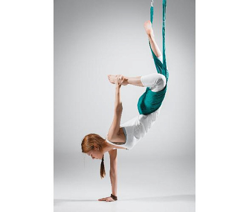 Купить Йога гамак Targex, темно-бирюзовый в Москве