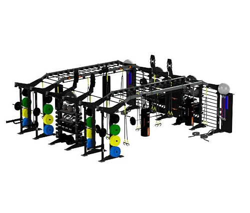 Купить Стойка-мостик функциональная Torque X-Create XCFB-10M-23-X1-07 (10-модульная, комплект X1, 701 см, черный) в Москве