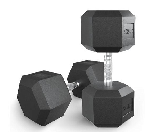 Купить Гантель гексагональная обрезиненная Unix Fit 37,5 кг / шт. в Москве