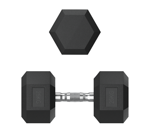Гантель гексагональная обрезиненная Unix Fit 25 кг / шт.