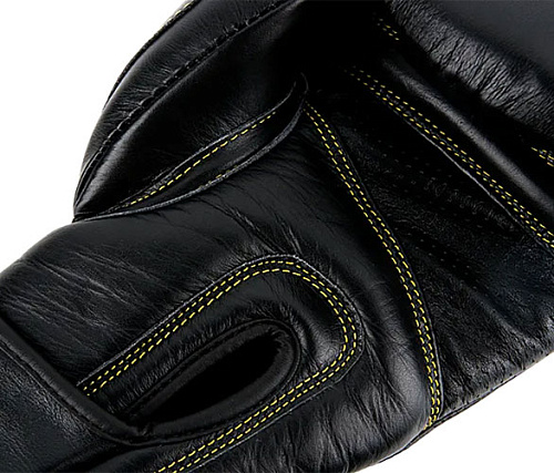 Премиальные тренировочные перчатки на липучке UFC чёрные 12 Oz