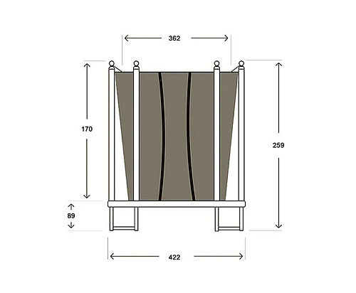 Батут Hasttings Classic Green (4,26 м)