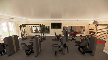 Оснащение тренажёрами спортивного зала на Новой Риге