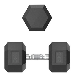Купить Unix Fit Гантель гексагональная обрезиненная 20 кг / шт. в Москве