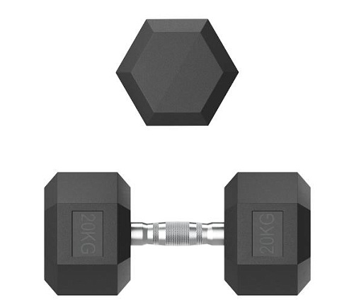 Гантель гексагональная обрезиненная Unix Fit 20 кг / шт.