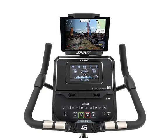 Велотренажер вертикальный Spirit Fitness XBU75 черный фото5