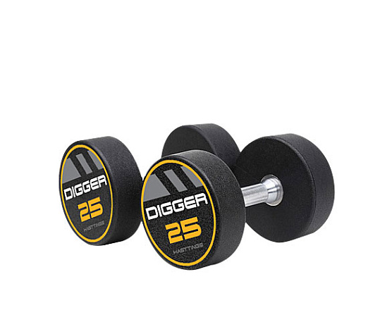 Комплект полиуретановых гантелей Hasttings Digger HD51D4C-2,5-25 10 пар 2,5–25 кг фото5