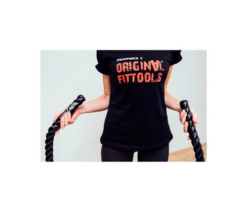 Скакалка тяжелая для функционального тренинга Original FitTools 38мм x 3м