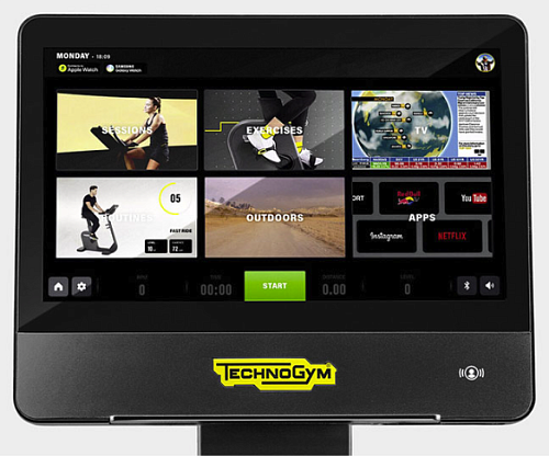 Эллиптический тренажер Technogym SYNCHRO AR LIVE 16 P 7000 METEOR BLACK ADJUSTABLE RAMP