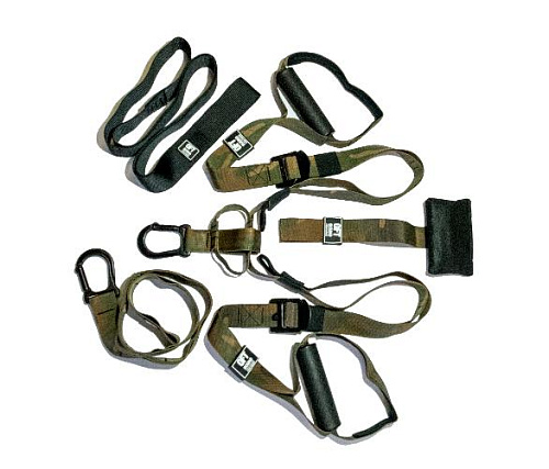 Купить Петли для функционального тренинга хаки Original FitTools SQUAD с дополнительным карабином в Москве