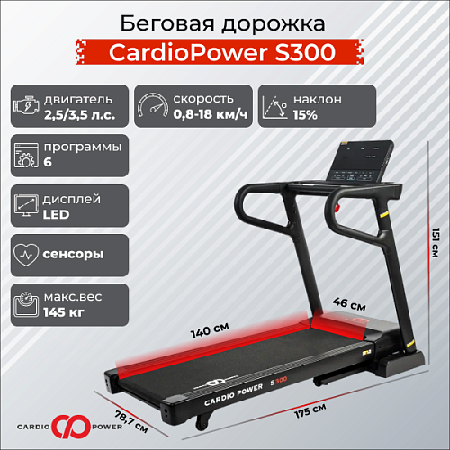 Беговая дорожка CardioPower S300 Купить Беговая дорожка CardioPower S300 в Москве