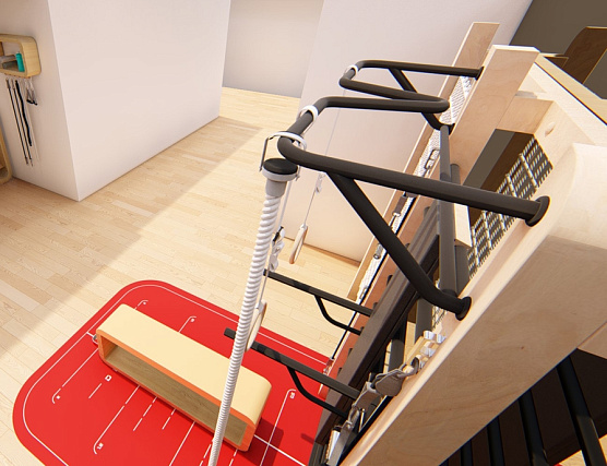 Шведская стенка с брусьями, скамьей, веревочной лестницей и амортизаторами Desire Eco Plus Family фото4